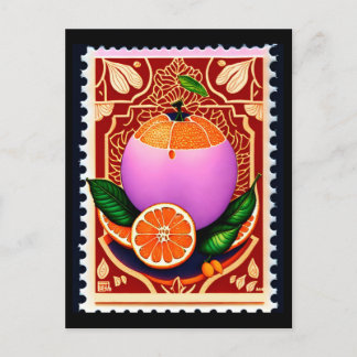 Stempelvormig briefkaart, fruit, postkruising briefkaart