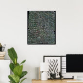 Stemplaquette met een vinetisch opschrift poster (Thuiskantoor)