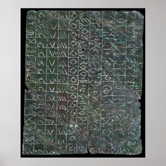 Stemplaquette met een vinetisch opschrift poster (Voorkant)