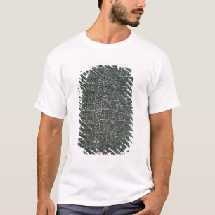 Stemplaquette met een vinetisch opschrift t-shirt
