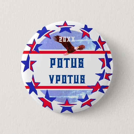 Stemplezier  verkiezingscampagne POTUS Ronde Button 5,7 Cm (Voorkant)