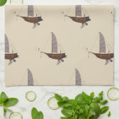 Stempunk Airship Theedoek (Gevouwen)