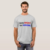 Stemrecht niet verkeerd t-shirt (Voorkant volledig)