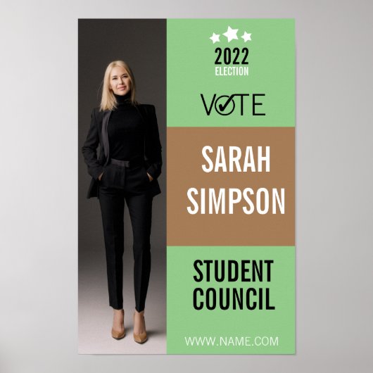stemrecht poster klas president studentenraad (Voorkant)
