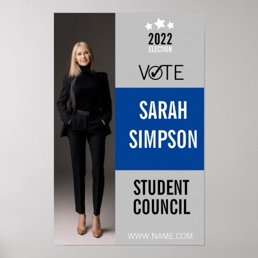 stemrecht poster klas president studentenraad (Voorkant)