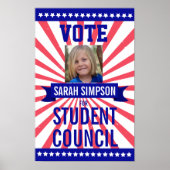 stemrecht poster klas president studentenraad (Voorkant)