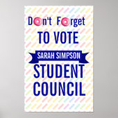 stemrecht poster klas president studentenraad (Voorkant)