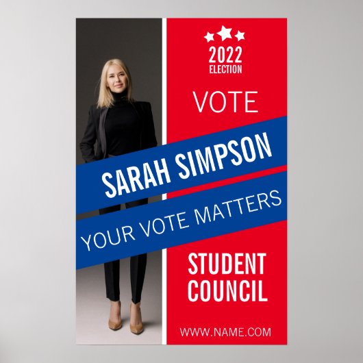 stemrecht poster klas president studentenraad (Voorkant)