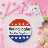 Stemrechten voor de Volkswet Papieren Bordje (Feest)