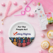 Stemrechten voor de Volkswet Papieren Bordje (Feest)