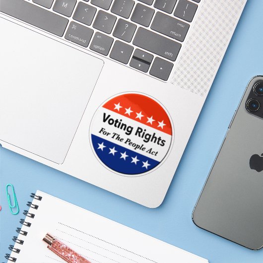 Stemrechten voor de Volkswet Sticker (Laptop met iPhone)