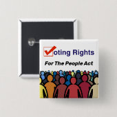 Stemrechten voor de Volkswet Vierkante Button 5,1 Cm (Voorkant /achterkant)