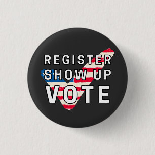 Stemregister Show omhoog en stemuitslag 2020 Ronde Button 3,2 Cm