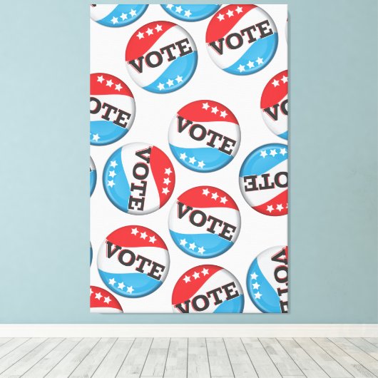 Stemruitbadge Canvas Afdruk (Insitu (Houten vloer))