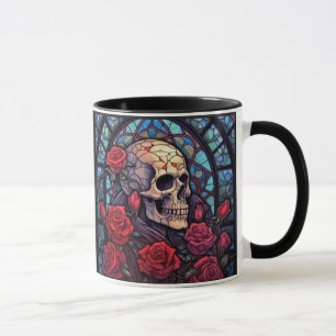 Stems and Stones Skull and Rozen Koffie Mok