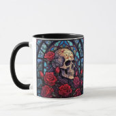 Stems and Stones Skull and Rozen Koffie Mok (Links)