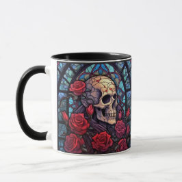 Stems and Stones Skull and Rozen Koffie Mok