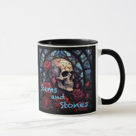 Stems and Stones Skull and Rozen Koffie Mok