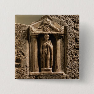 Stemstelstel voor marmer en zandsteen met vrouw fi vierkante button 5,1 cm