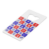 Stemstem Verenigde Staten Creditkaart Flessenopener (Achterkant Gekanteld)