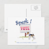 Stemstem voor Wire Fox Terrier Briefkaart (Voorkant / Achterkant)