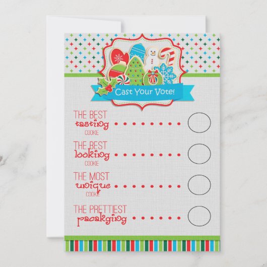 Stemstembiljetten voor kerstkoekjes (Voorkant)