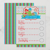 Stemstembiljetten voor kerstkoekjes (Voorkant / Achterkant)