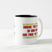 Stemstemmen Tweekleurige Koffiemok (Voorkant rechts)