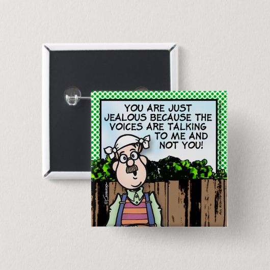 Stemstemmen Vierkante Button 5,1 Cm (Voorkant /achterkant)