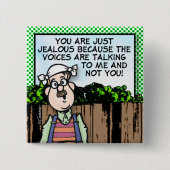 Stemstemmen Vierkante Button 5,1 Cm (Voorkant)