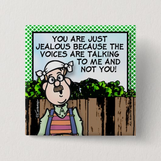 Stemstemmen Vierkante Button 5,1 Cm (Voorkant)