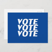 "Stemstemming" blauw wit Briefkaart (Voorkant / Achterkant)