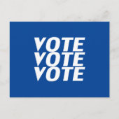 "Stemstemming" blauw wit Briefkaart (Voorkant)