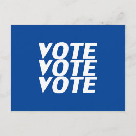 "Stemstemming" blauw wit Briefkaart