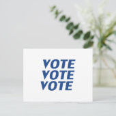 "Stemstemming" blauw wit Briefkaart (Staand voorkant)