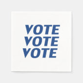 "Stemstemming" blauw witboek Servet (Voorkant)