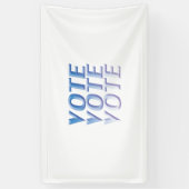 "Stemstemming" blauwe letters, witte achtergrond Spandoek (Verticaal)