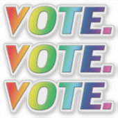 "Stemstemming" Pride lgbtq lgbt kleuren - Sticker (Voorkant)
