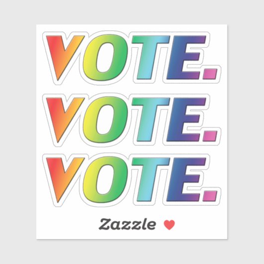"Stemstemming" Pride lgbtq lgbt kleuren - Sticker (Vel)
