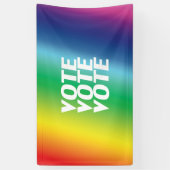 "Stemstemming" witte pride lgbtq lgbt regenboog Spandoek (Verticaal)
