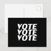 "Stemstemming zwart wit" Briefkaart (Voorkant / Achterkant)