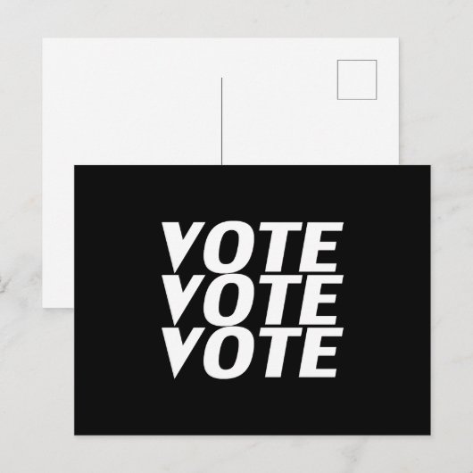 "Stemstemming zwart wit" Briefkaart (Voorkant / Achterkant)