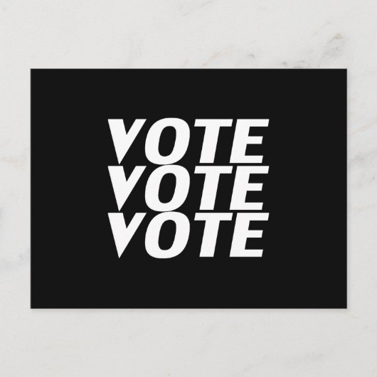 "Stemstemming zwart wit" Briefkaart (Voorkant)