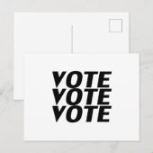 "Stemstemming zwart wit" Briefkaart (Voorkant / Achterkant)