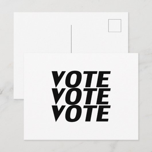 "Stemstemming zwart wit" Briefkaart (Voorkant / Achterkant)