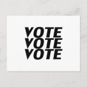 "Stemstemming zwart wit" Briefkaart (Voorkant)