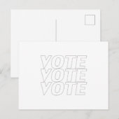 "Stemstemming zwart wit" Briefkaart (Voorkant / Achterkant)