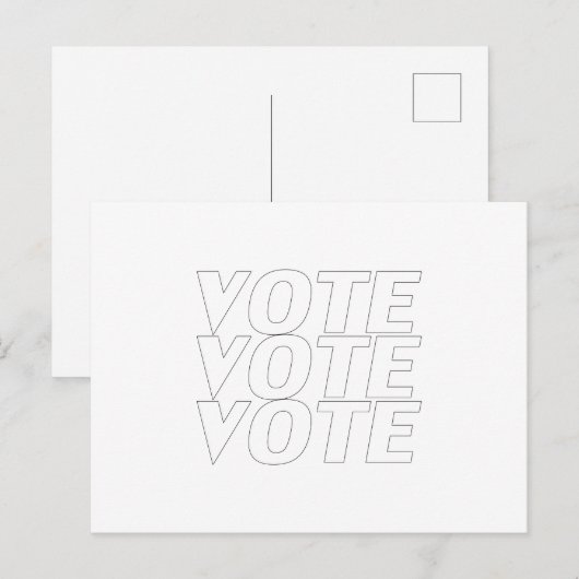 "Stemstemming zwart wit" Briefkaart (Voorkant / Achterkant)