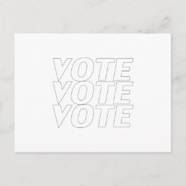 "Stemstemming zwart wit" Briefkaart