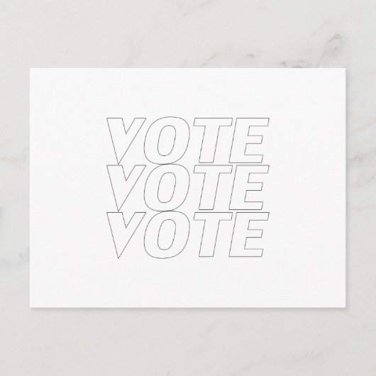 "Stemstemming zwart wit" Briefkaart (Voorkant)